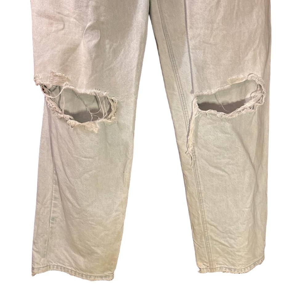 Good American Good '90s Loose Rip Jeans Size 14 Shredded Distressed Light Wash - Picture 4 of 12